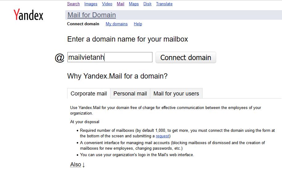 Email tên miền riêng