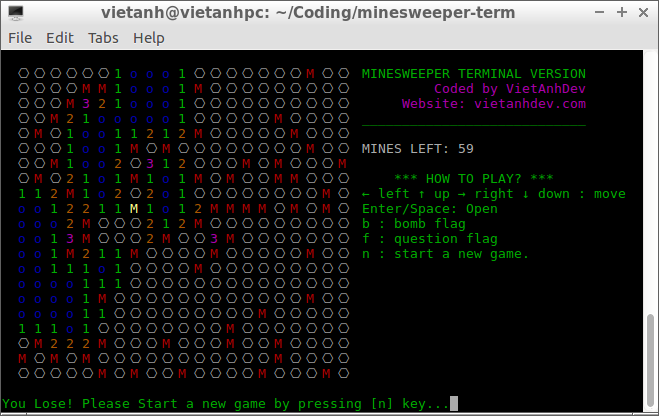 Minesweeper by VietAnhDev